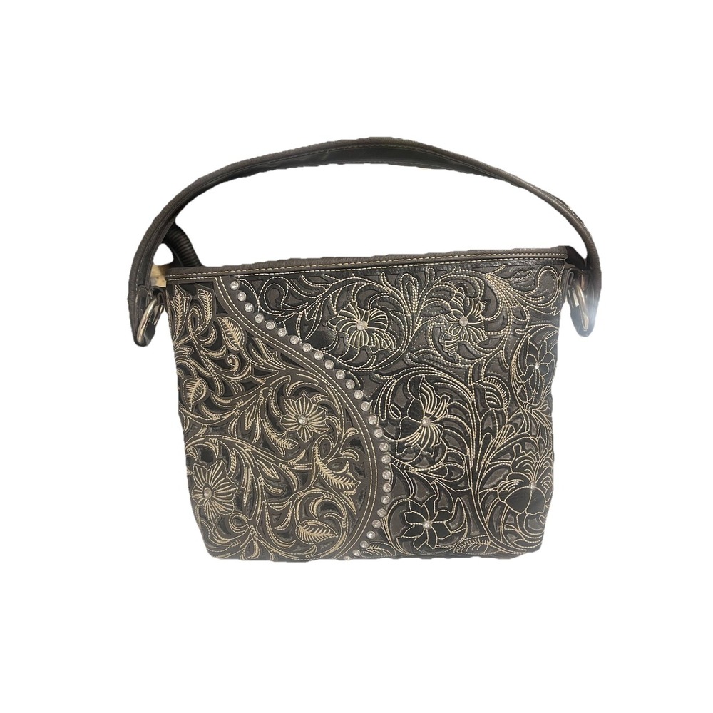 American Beauty Western Style Black Concealed Carry Purse And Wristlet Wallet